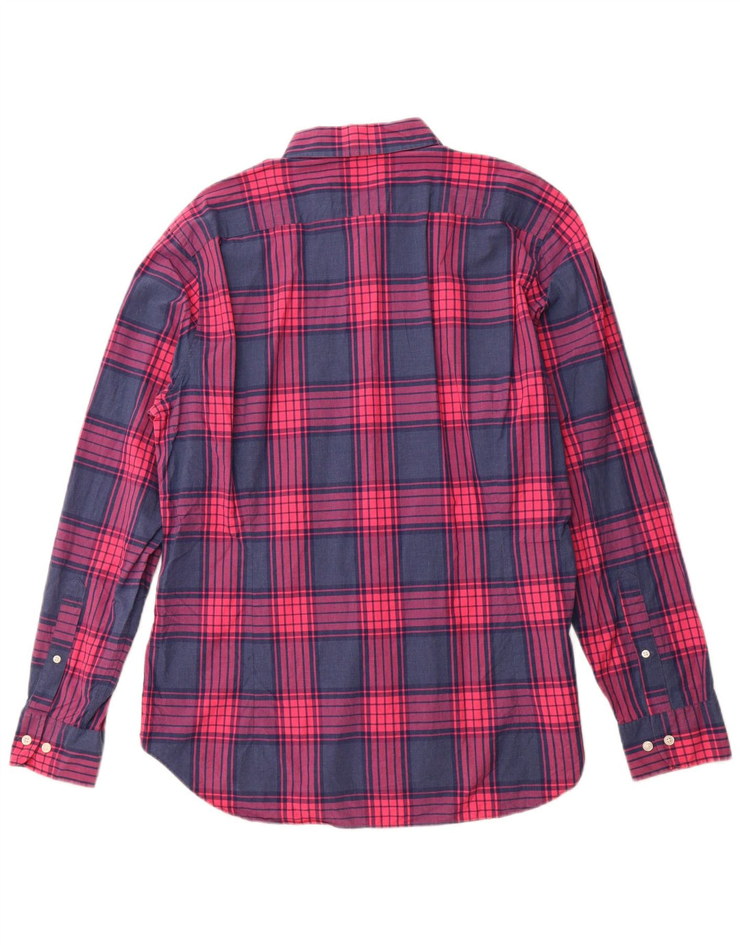 BONOBOS Camicia da uomo slim fit su misura XL in cotone a quadri blu navy