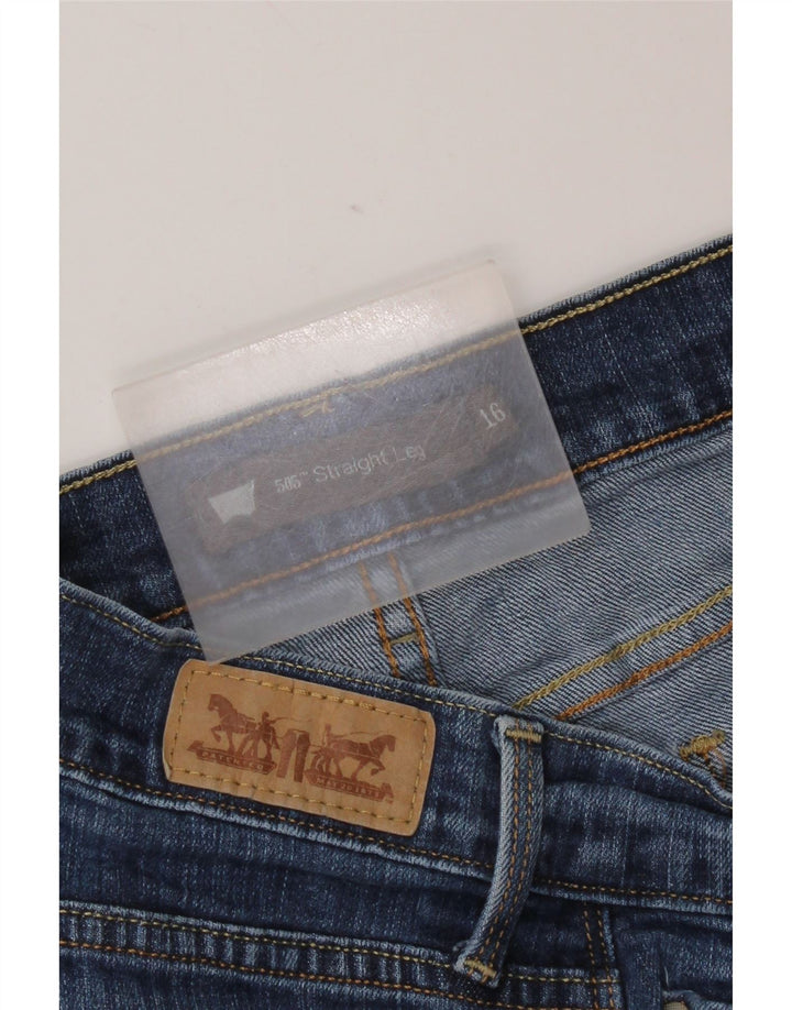 Levi's Donna 505 Jeans dritti US 16 2XL W36 L29 Blu