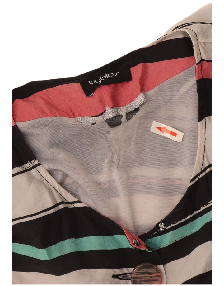 Abito Tubino Donna Byblos IT 40 Small In Seta Rigata Multicolore