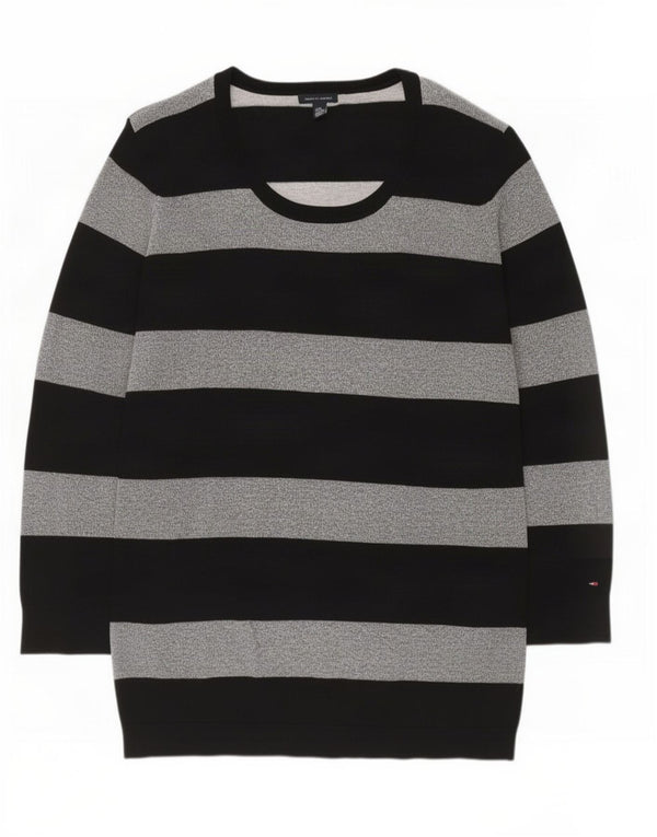 Abito maglione a maniche lunghe da donna Tommy Hilfiger UK 20 2XL Grigio a righe