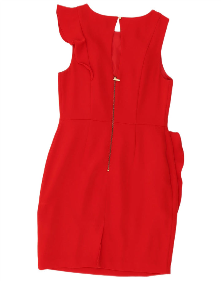 Abito tubino senza maniche da donna Oasis UK 12 Poliestere rosso medio