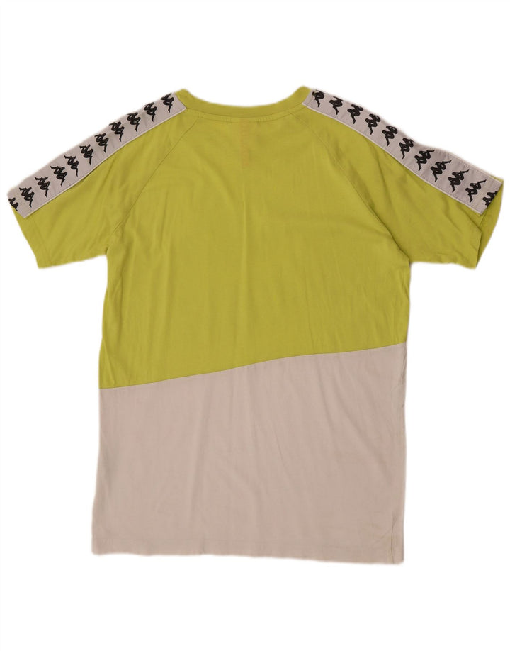 T-shirt grafica da uomo Kappa Top in cotone color block verde medio