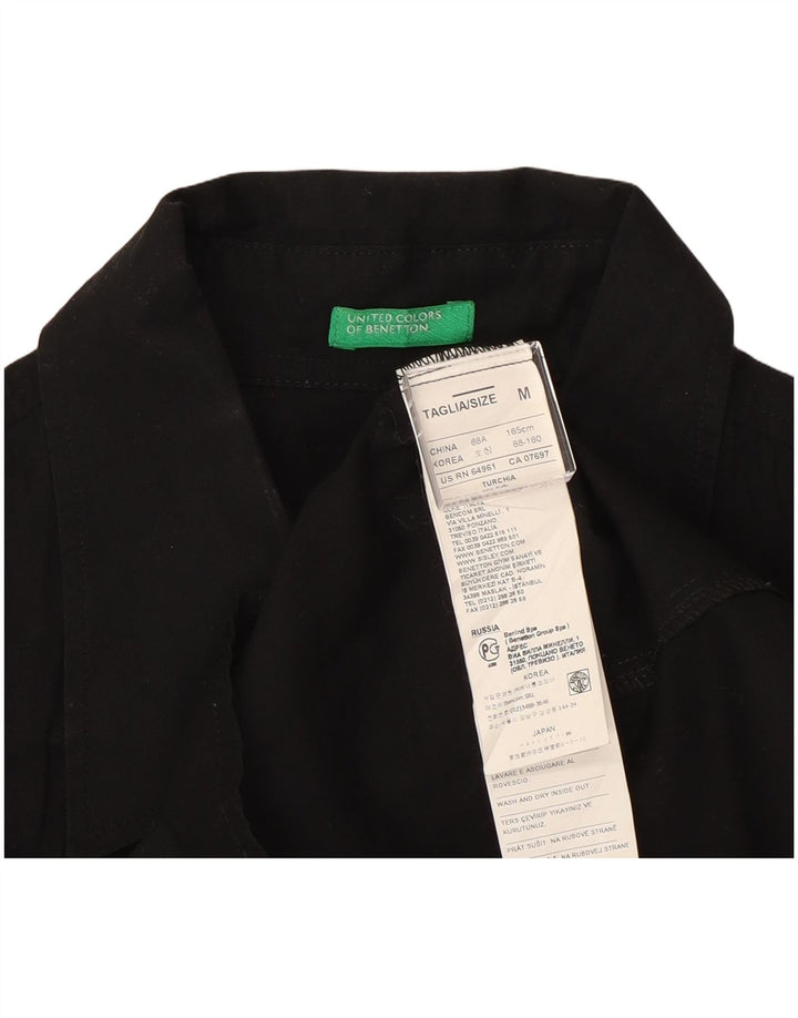 Camicia da donna Benetton UK 12 cotone medio nero