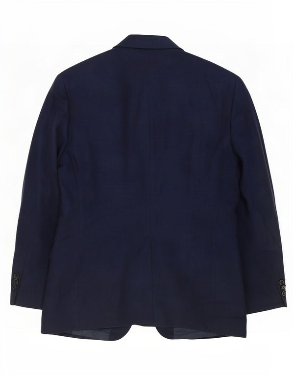 Giacca blazer a 2 bottoni Marks & Spencer da uomo UK 42 grande cotone blu navy