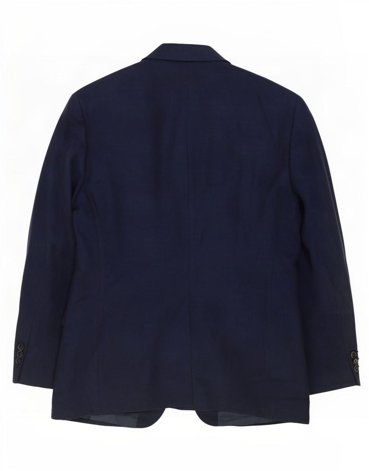 Giacca blazer a 2 bottoni Marks & Spencer da uomo UK 42 grande cotone blu navy