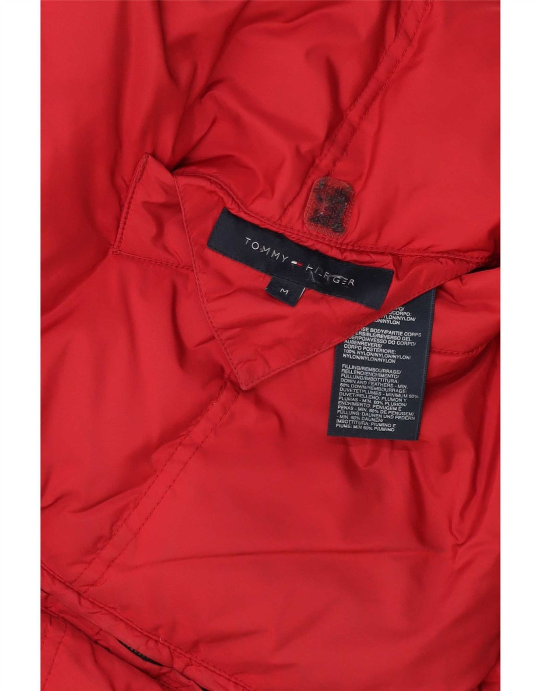 Gilet imbottito reversibile da uomo Tommy Hilfiger UK 38 poliestere rosso medio