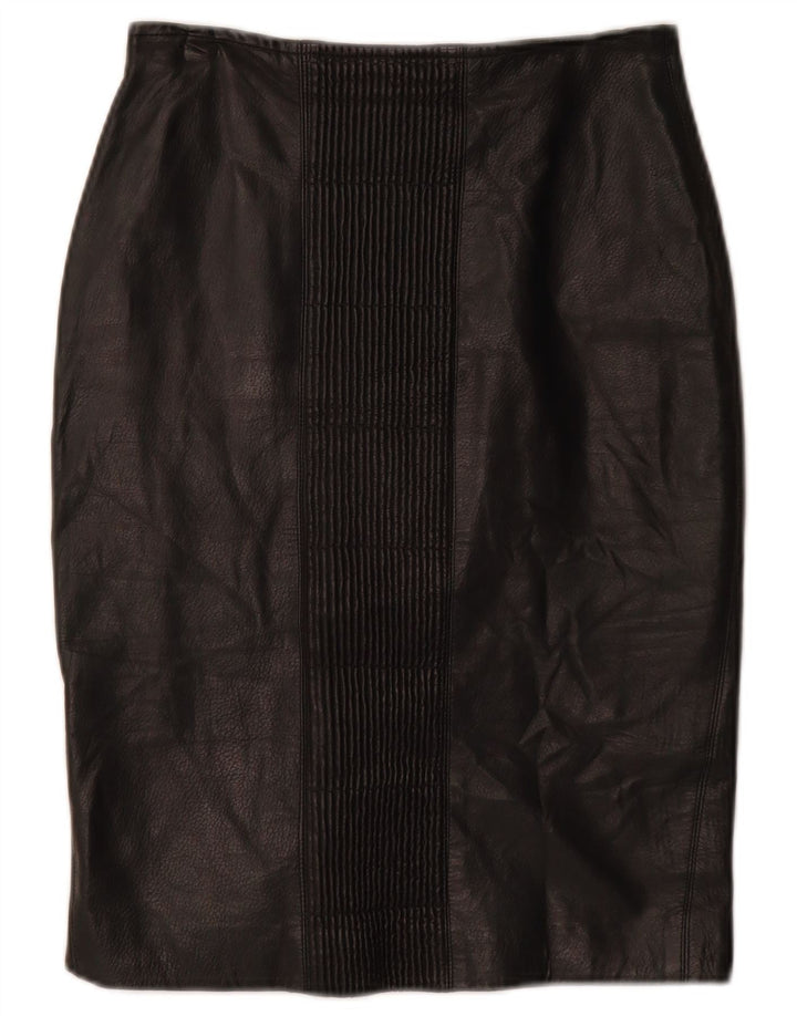 Gonna in pelle da donna VINTAGE W26 piccola nera