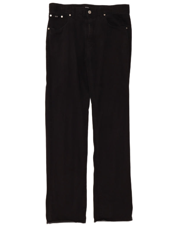 Jeans dritti da uomo Hugo Boss W34 L34 cotone nero