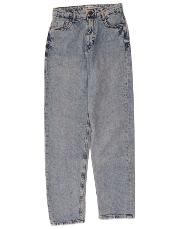Jeans dritti da donna Zara EU 34 2XS W24 L27 Cotone blu
