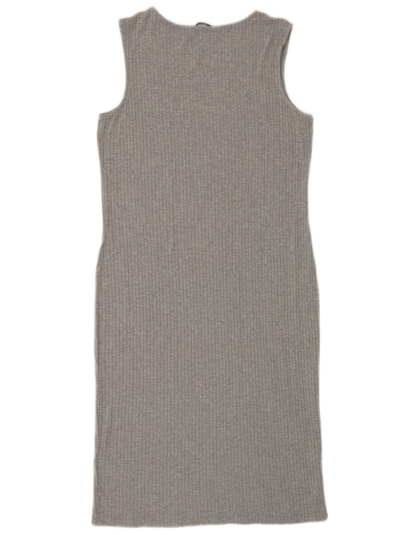 Abito aderente senza maniche da donna Marks & Spencer UK 12 Viscosa grigio medio