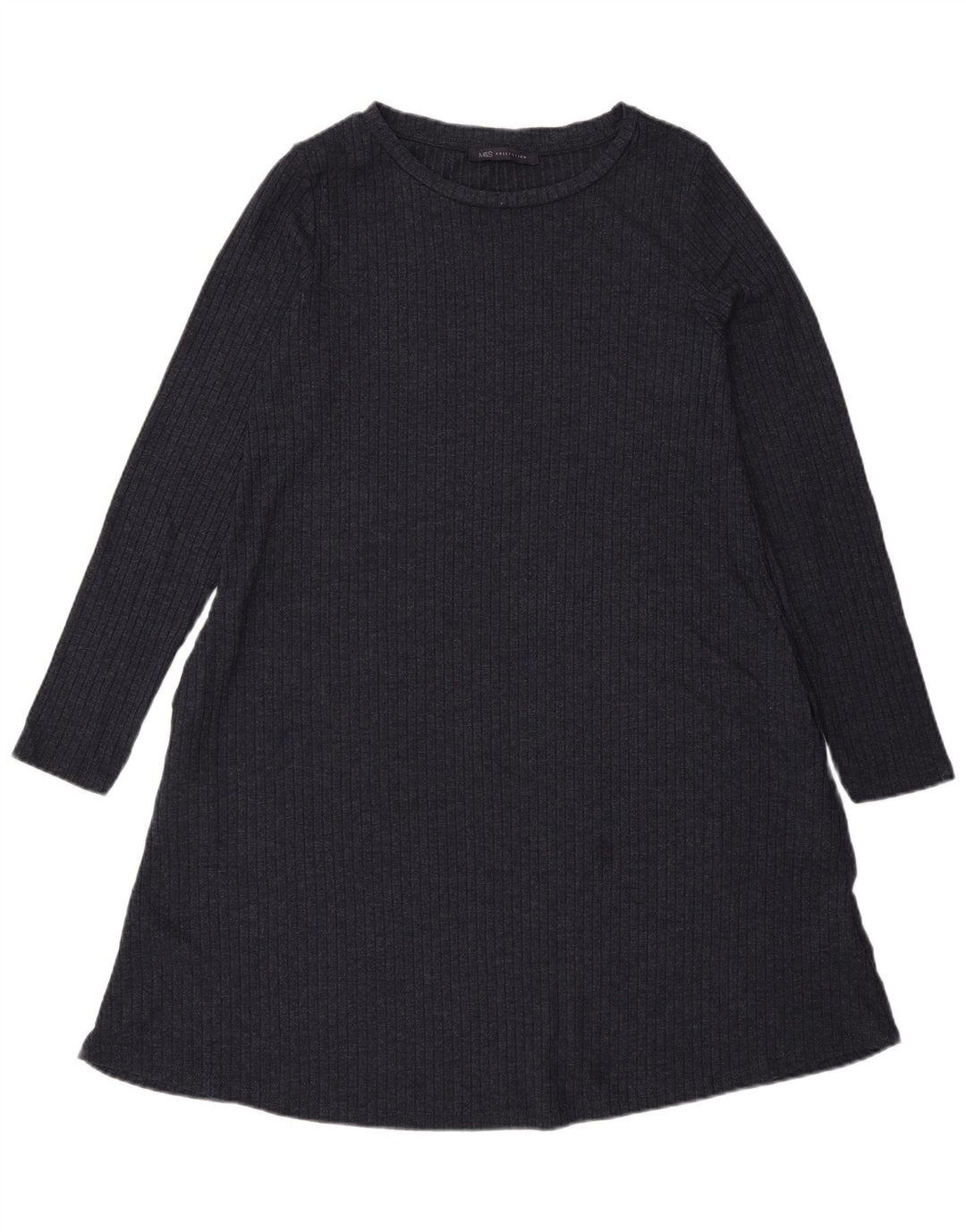 Abito maglione da donna Marks & Spencer UK 10 piccolo poliestere grigio