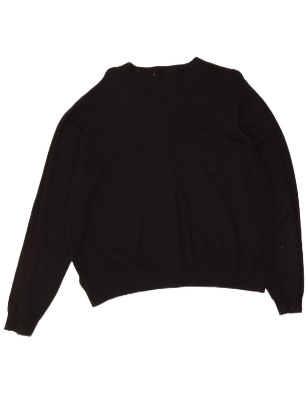 Maglione cardigan da donna Marks & Spencer UK 22 3XL viscosa nera
