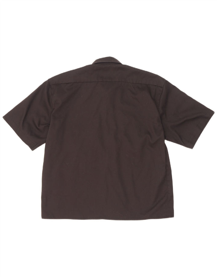 Camicia a maniche corte da uomo Dickies in poliestere nero medio
