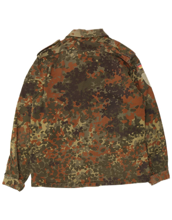 Vintage Mens Military Jacket UK 38 Medium Khaki Camouflage Cotton