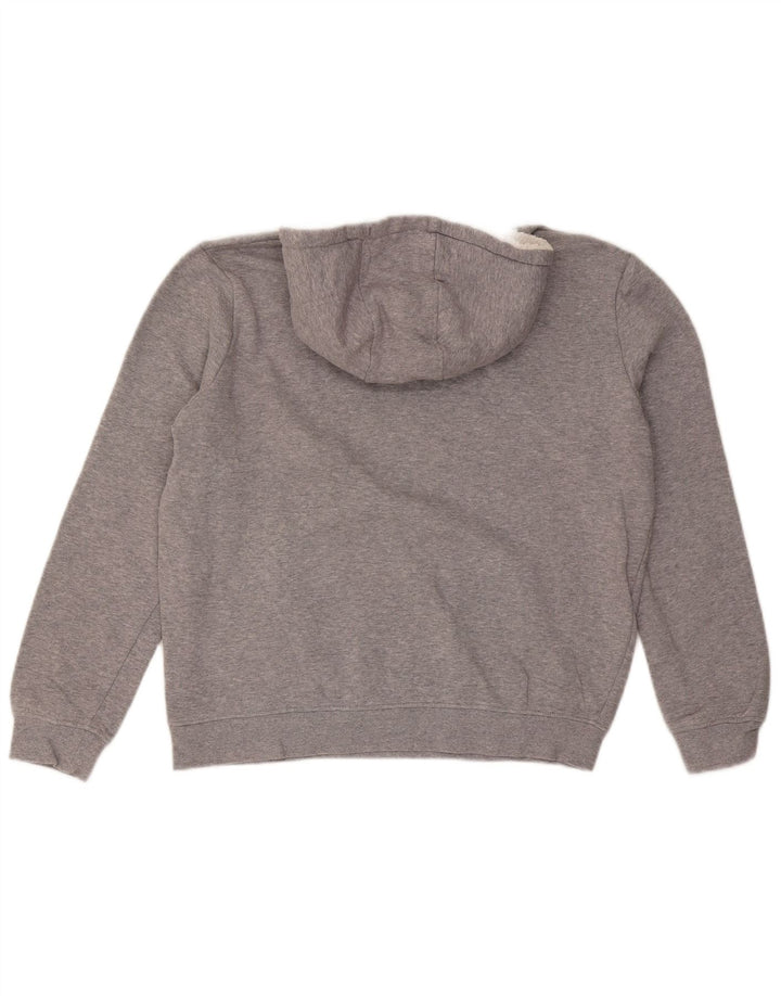 Maglione con cappuccio grafico da uomo Bear in cotone grigio medio