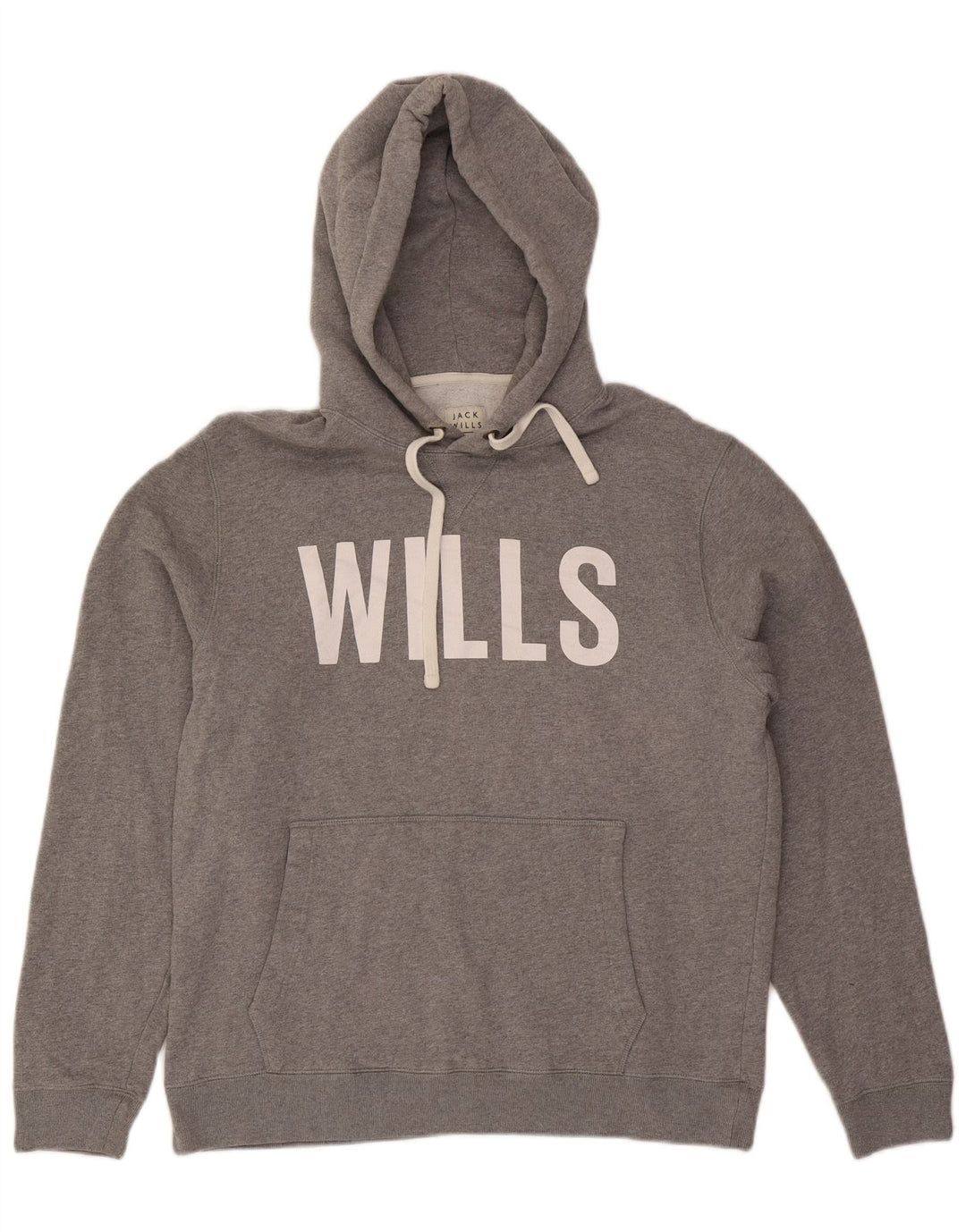 Maglione con cappuccio grafico da uomo Jack Wills grande in cotone grigio