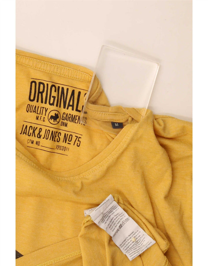 T-shirt grafica da uomo Jack & Jones Top in poliestere giallo medio