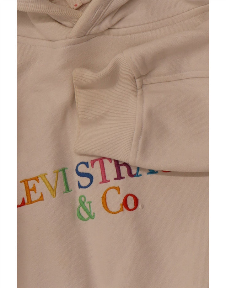 Maglione con cappuccio grafico oversize da donna LEVI'S UK 14 medio bianco sporco