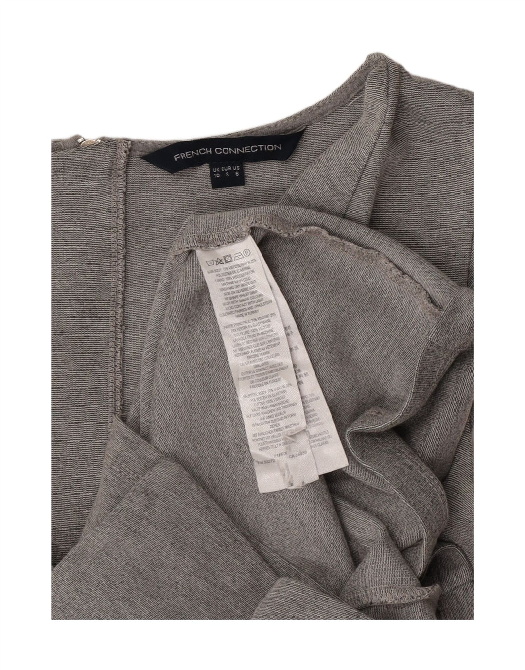 Abito aderente da donna French Connection UK 10 Piccolo in viscosa grigia