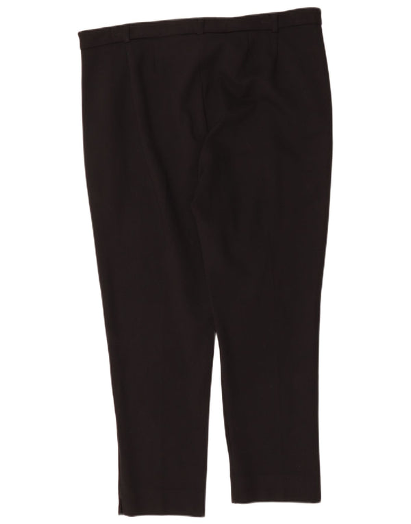 Pantaloni da abito dritti da donna Marks & Spencer UK 18 XL W36 L26 Neri