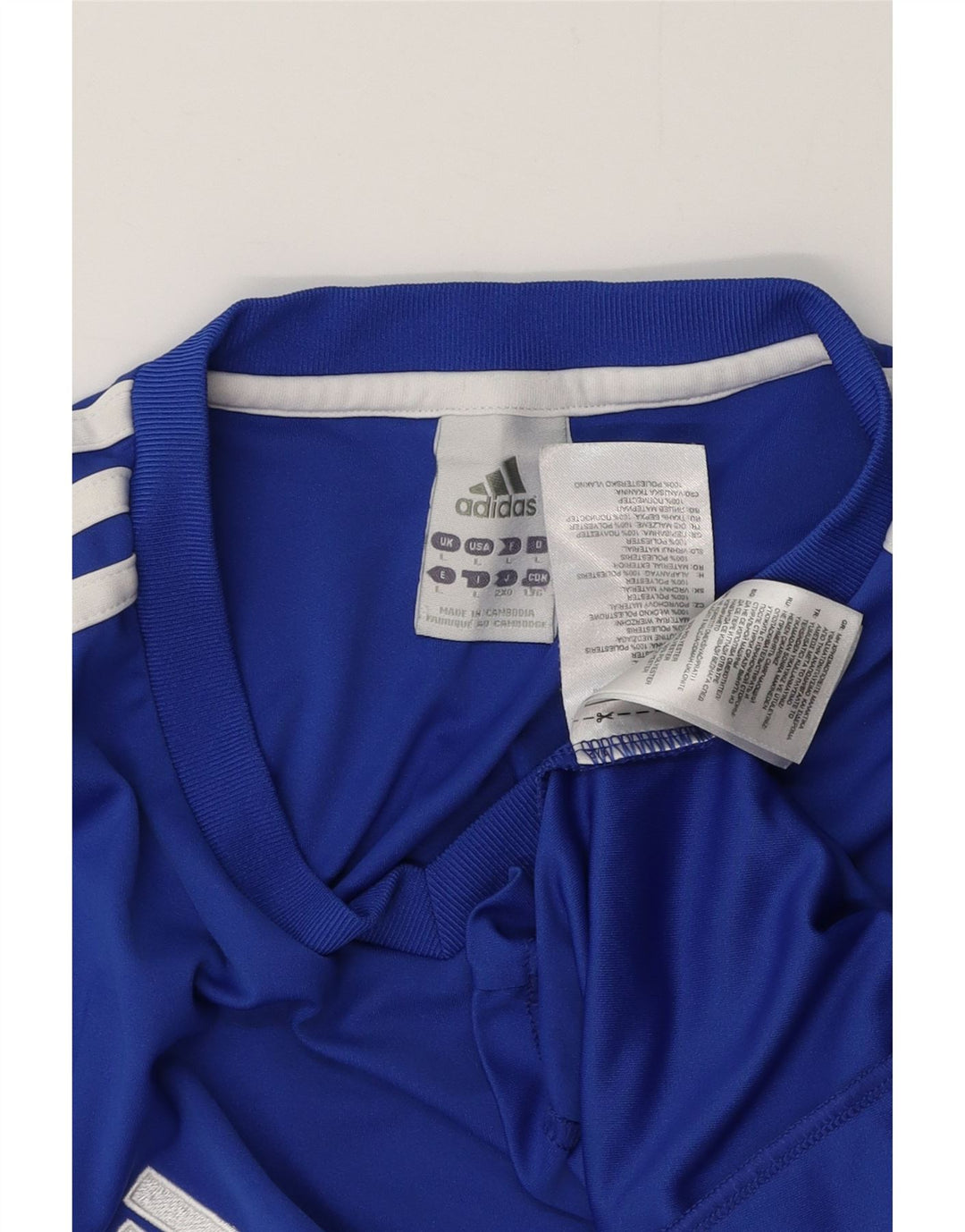 T-shirt ADIDAS da uomo Climalite Top grande blu in poliestere