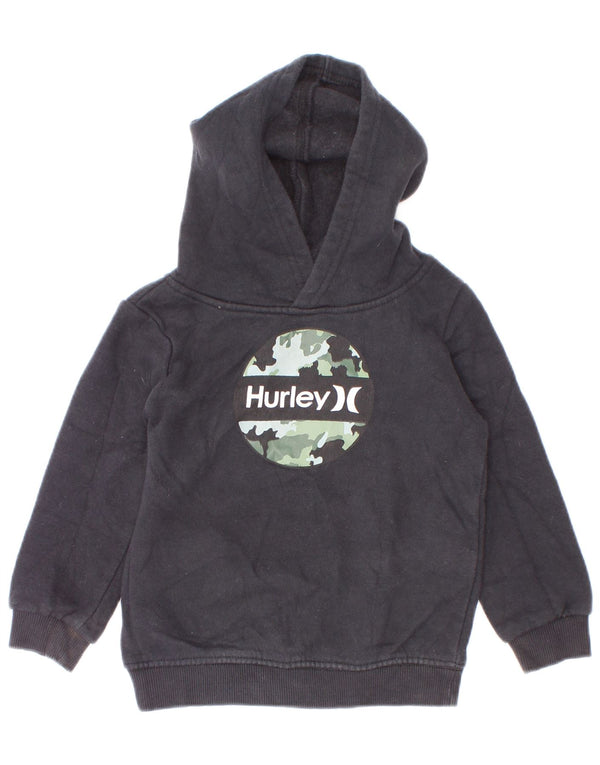 Felpa con cappuccio grafica Hurley per neonato, 18-24 mesi, in cotone nero
