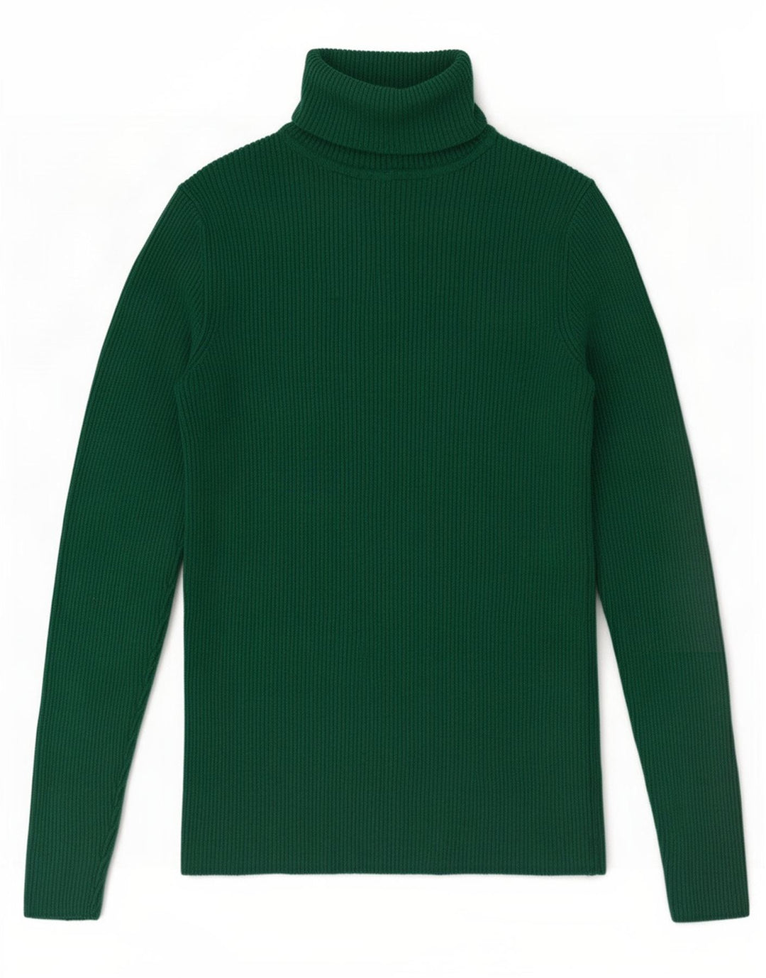 Maglione maglione a collo alto da donna Marks & Spencer UK 10 piccolo verde viscosa