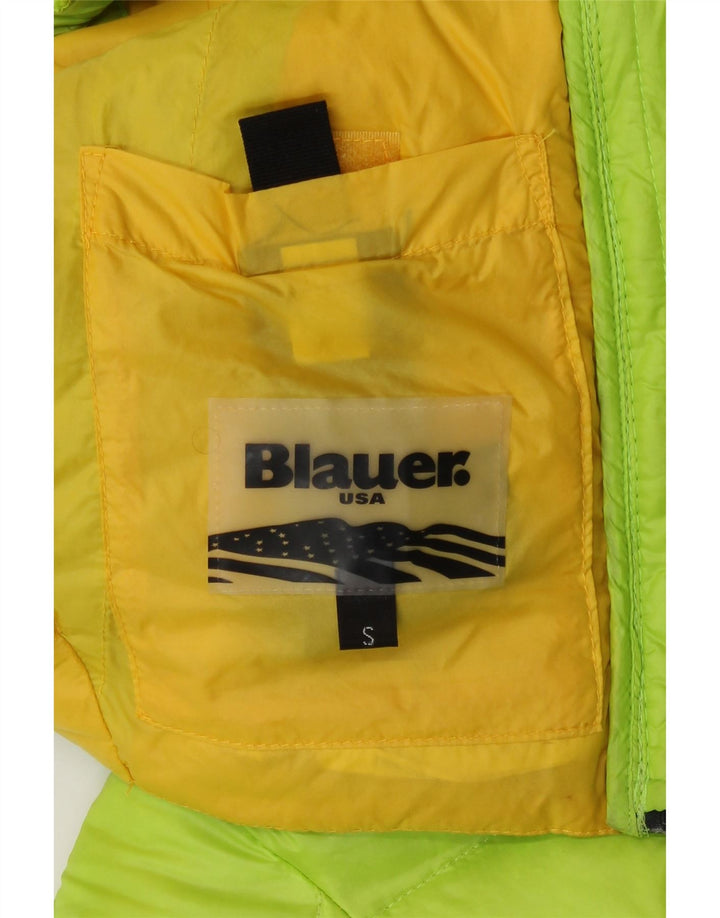 Giacca imbottita corta da donna Blauer UK 10 Small verde in poliammide
