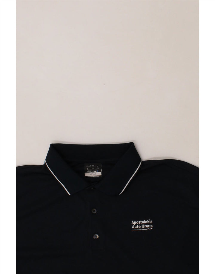 NIKE Mens Dri Fit Polo Shirt XL Navy Blue Polyester Vintage Nike and Second-Hand Nike from Messina Hembry 