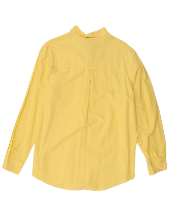 Camicia da uomo Chaps grande in cotone giallo
