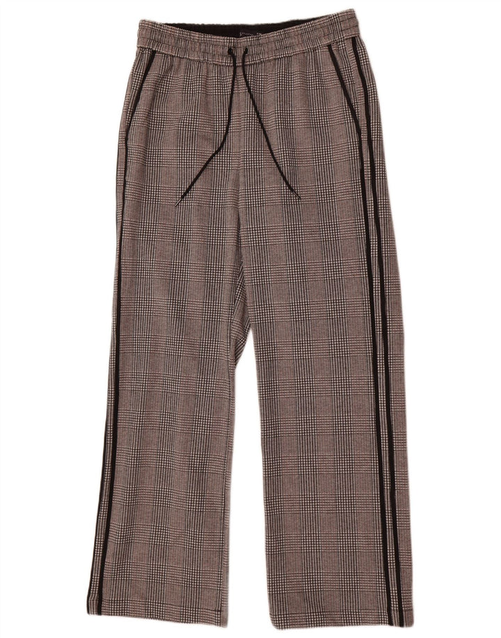 Pantaloni casual grafici da donna Marks & Spencer UK 12 Medium W30 L29 Grigio