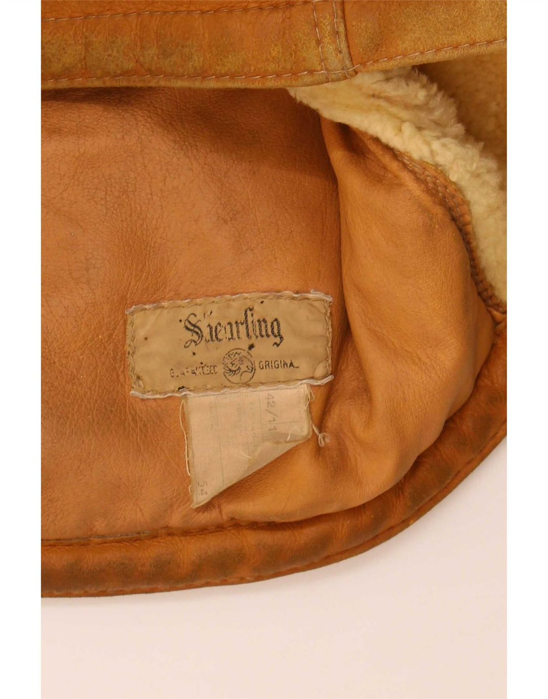 Giacca in shearling vintage da uomo UK 42 XL Shearling beige