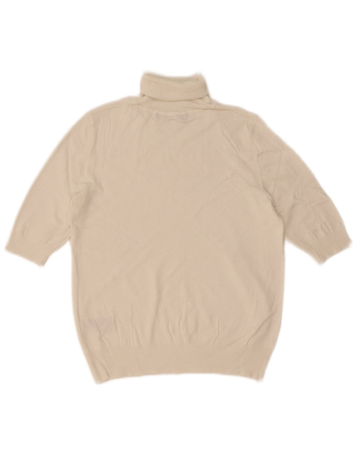 Maglione maglione a collo alto da donna Marks & Spencer UK 8 piccolo bianco