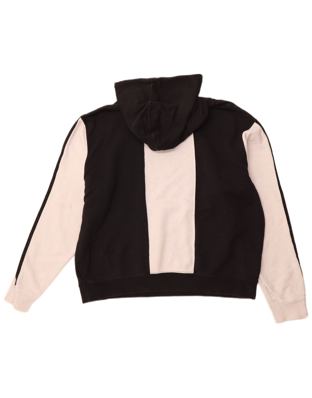 Maglione con cappuccio grafico da uomo ADIDAS grande in cotone color block nero