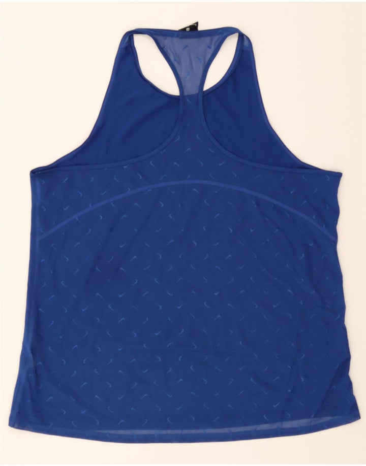 NIKE Womens Graphic Vest Top UK 18 XL Blue Polyester Vintage Nike and Second-Hand Nike from Messina Hembry 