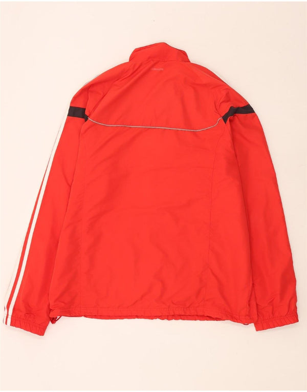 Giacca antipioggia da uomo ADIDAS UK 46/48 XL Poliestere color block rosso