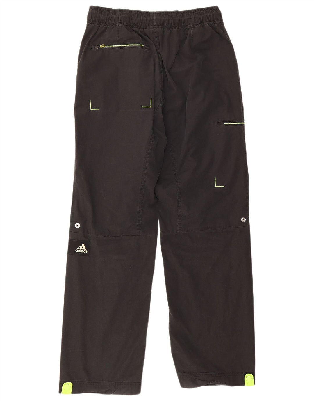 Pantaloni cargo dritti da uomo Adidas Small W28 L32 poliestere nero
