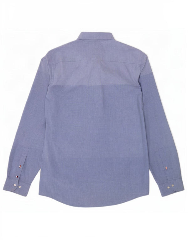 Camicia da uomo Tommy Hilfiger New York Fit XL blu in cotone color block