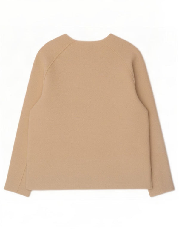 Maglione maglione con scollo a barca da donna Zara UK 14 Poliestere beige medio