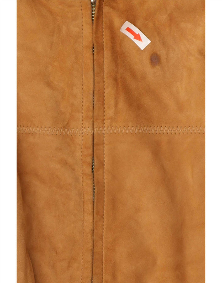 Giacca in pelle scamosciata da donna Moonstone IT 46 Large in pelle marrone