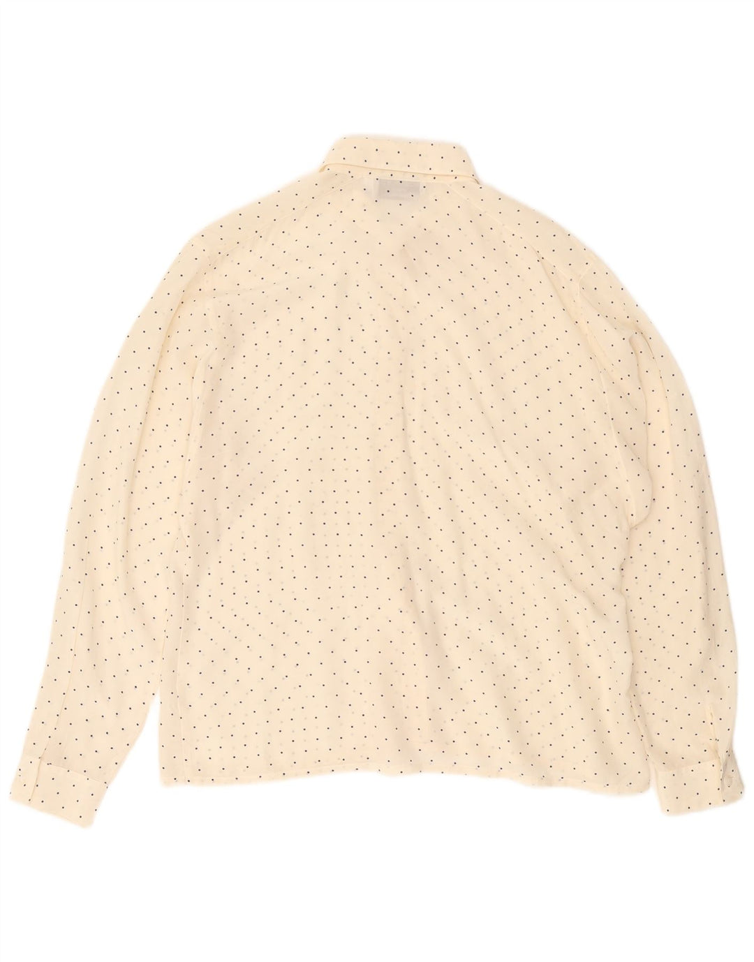 Camicetta da donna Peter Hahn UK 14 Grande pois bianco sporco