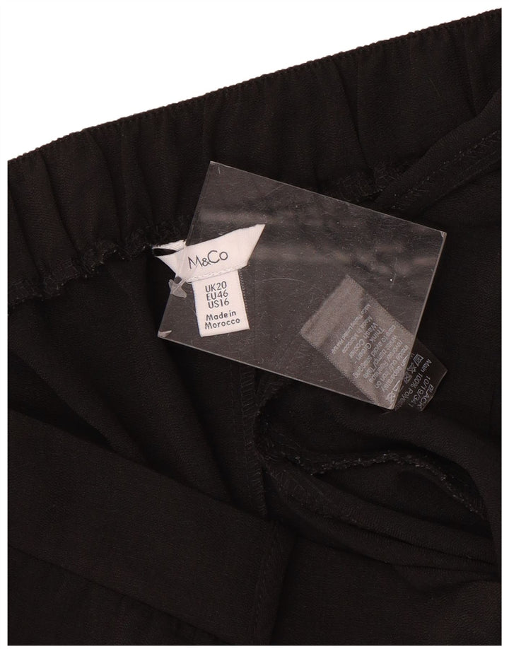 Pantaloncini chino da donna M&Co UK 20 2XL W40 poliestere nero