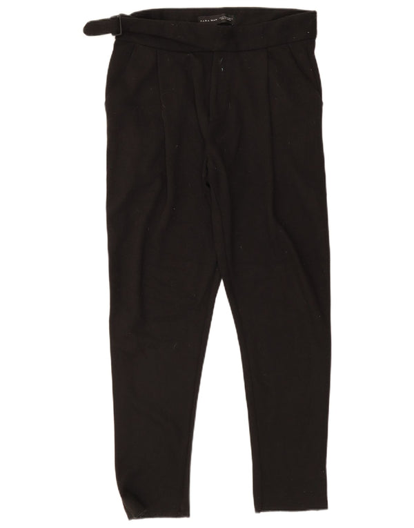 Pantaloni da abito affusolati da uomo Zara medi W31 L27 poliestere nero