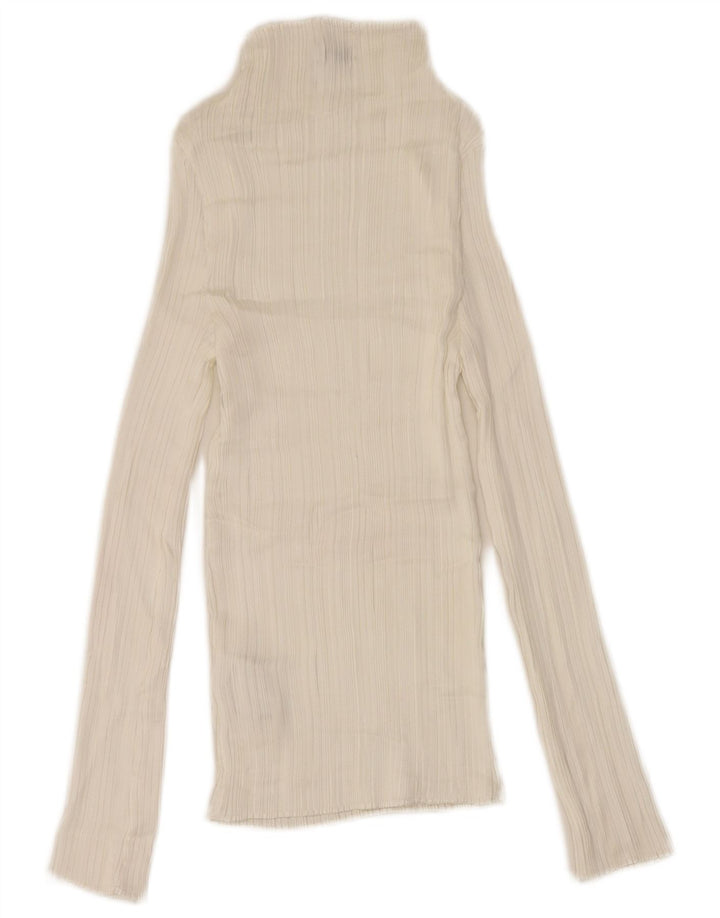 Top da donna a manica lunga Reiss UK 6 XS poliestere bianco