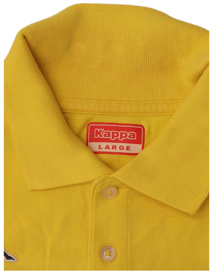 Polo grafica da uomo Kappa grande gialla