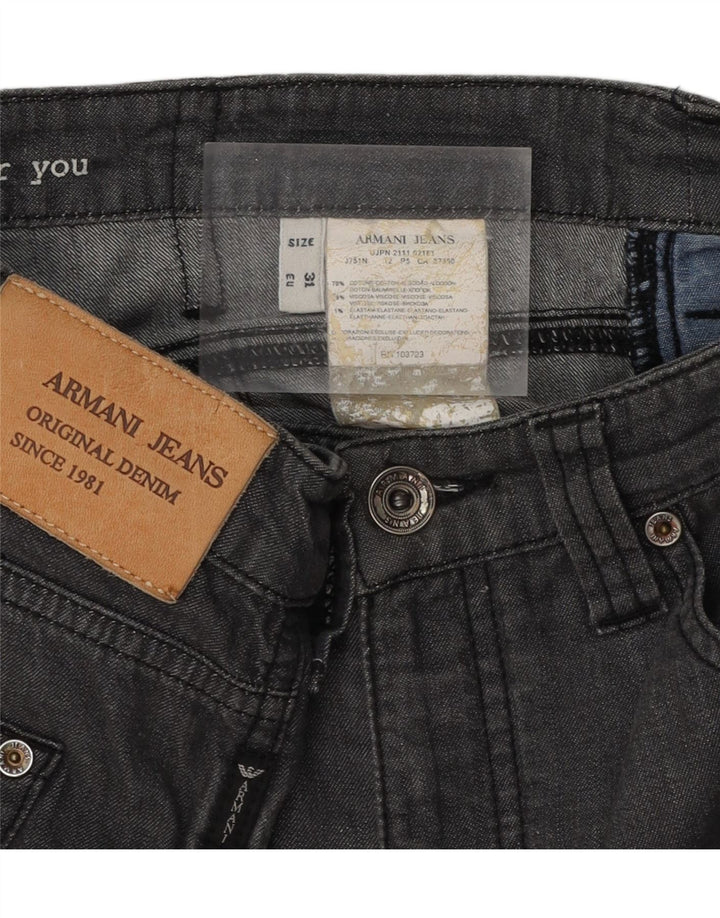 ARMANI Mens Straight Jeans W31 L28 Grey Cotton Vintage Armani and Second-Hand Armani from Messina Hembry 