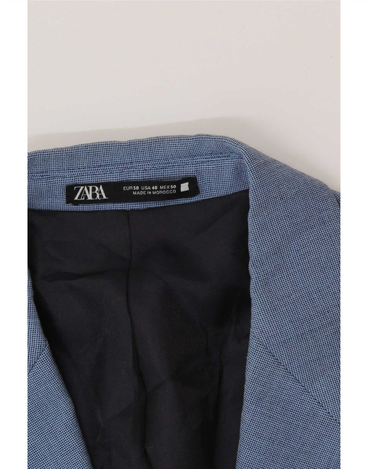 Giacca blazer a 2 bottoni da uomo Zara EU 50 blu medio