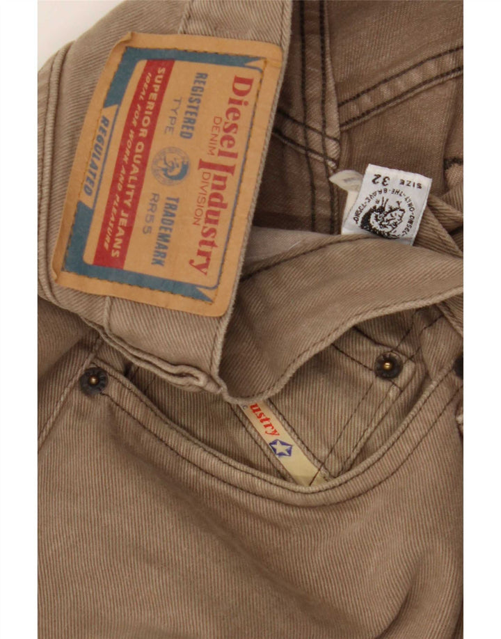 Jeans dritti da uomo Diesel W32 L33 in cotone marrone