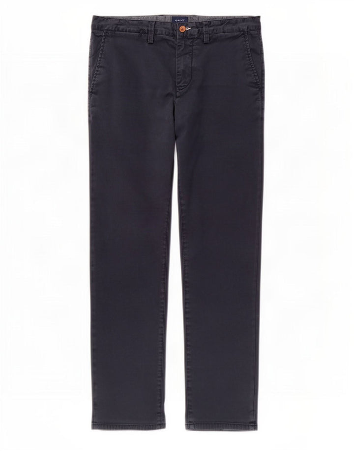 Pantaloni chino regolari dritti da uomo Gant W34 L30 blu navy