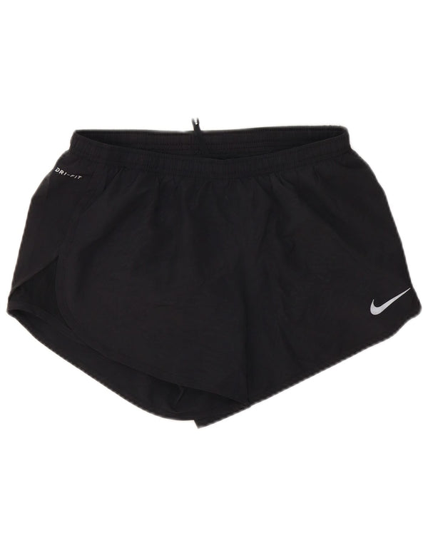 Pantaloncini sportivi Nike da donna Dri Fit UK 8 piccoli poliestere nero